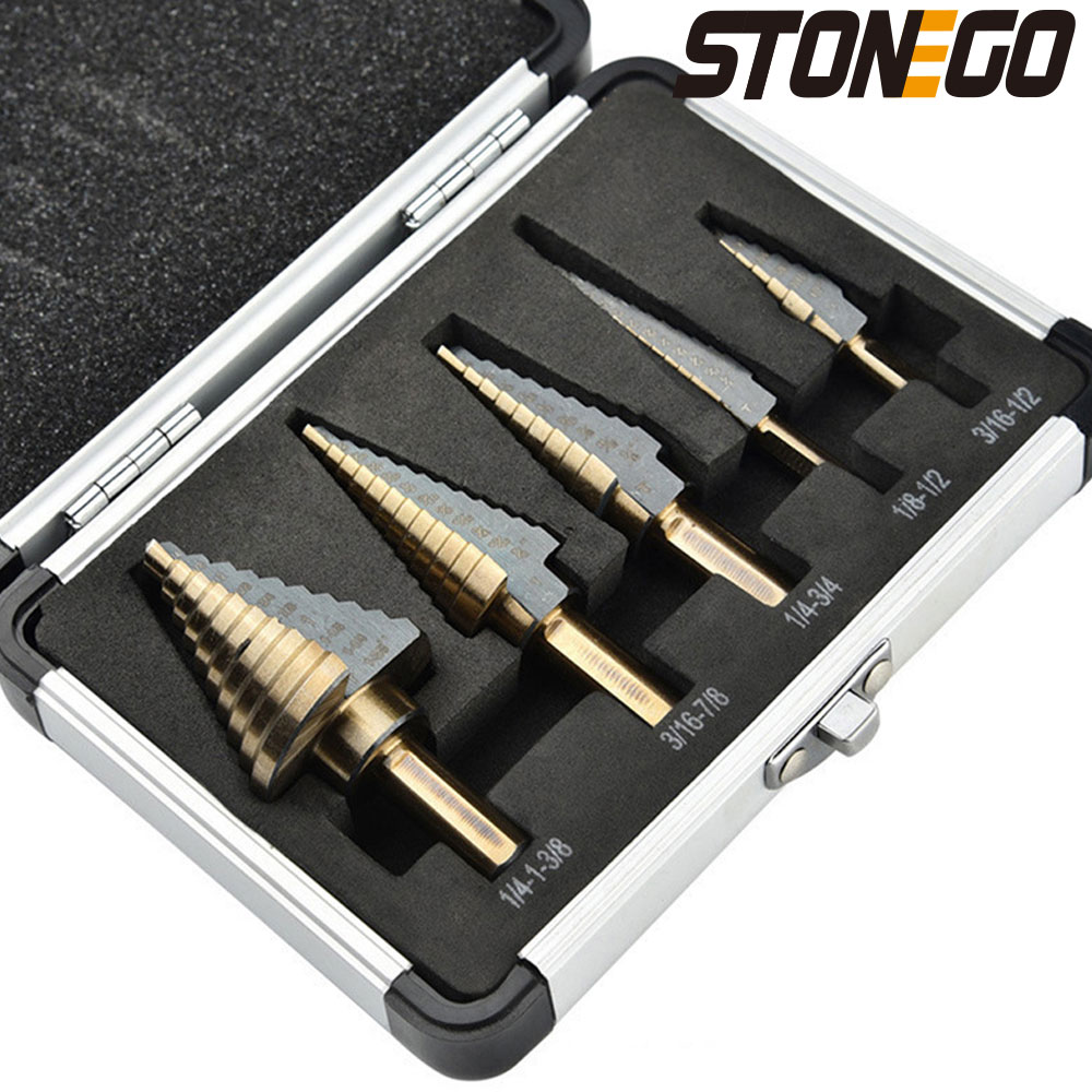 Step Drill Bit Set Titanium Hss Cobalt - 5pcs Step Drill Bit Set Hss