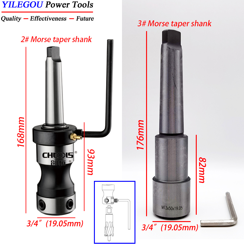 Annular Cutter Arbor Morse Taper Mt2 Mt3 - Hình Khuyên Cắt Arbor Với MT2,