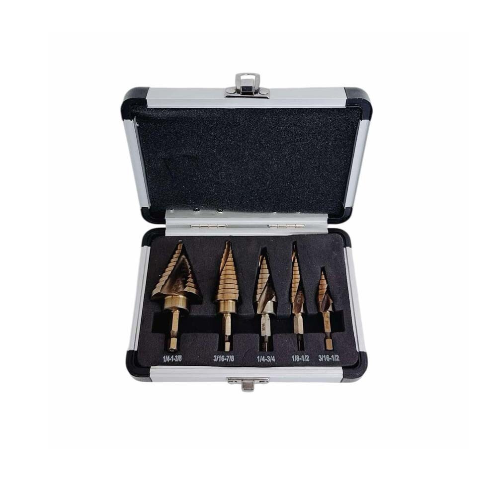 5 Pc Drill Bit Set Cobalt Spir - đánh giá và giá Step Drill Bit Set Titanium Hss Cobalt