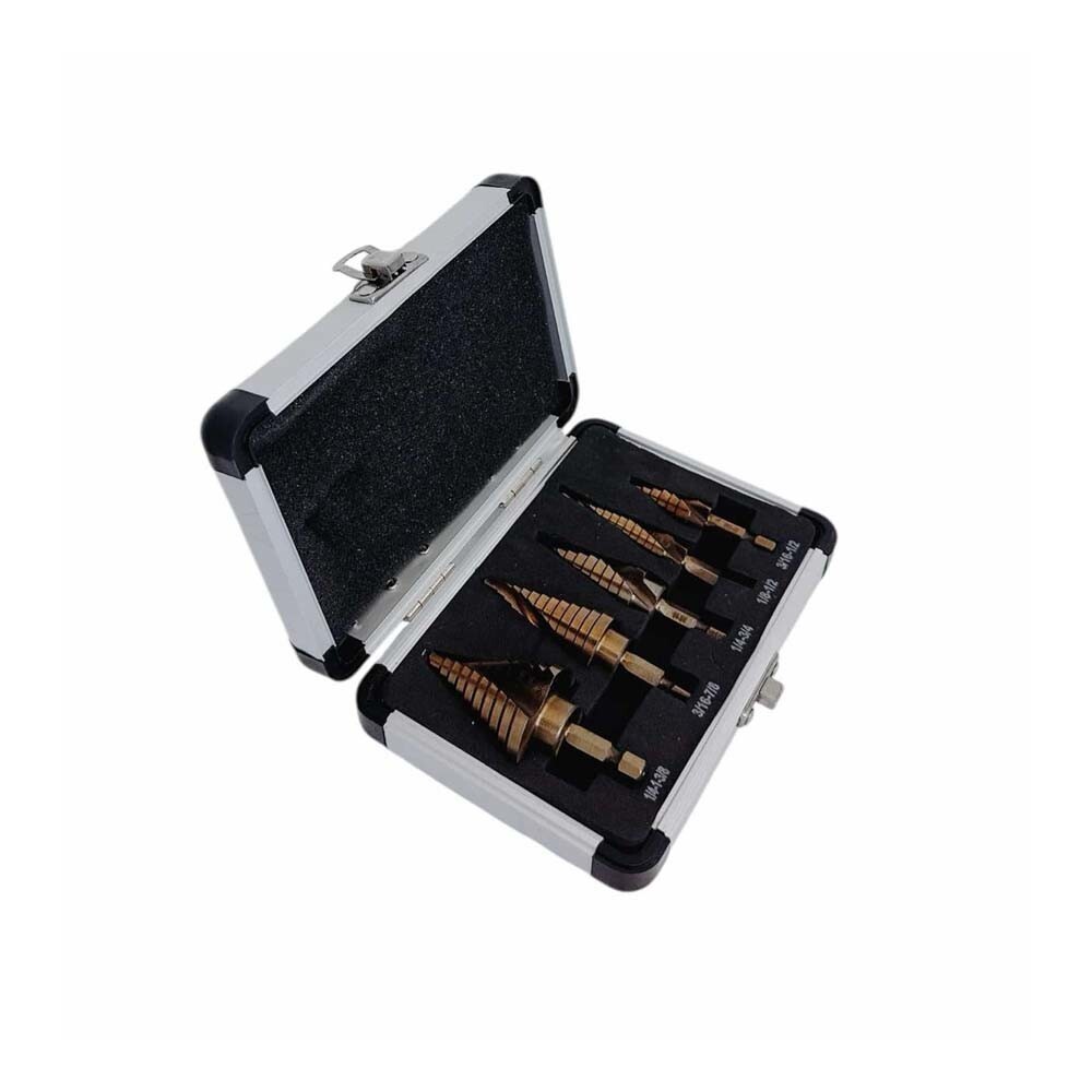 5 Pc Drill Bit Set Cobalt Spir - đánh giá và giá Step Drill Bit Set Titanium Hss Cobalt