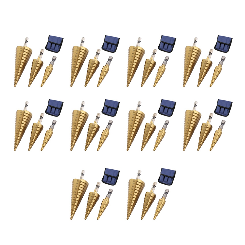 A23T HSS Step Drill Bit Set of - đánh giá và giá Step Drill Bit Set Titanium Hss Cobalt