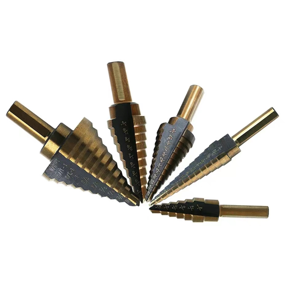 Step Drill Bit Set 5pcs Hss 42 - đánh giá và giá Step Drill Bit Set Titanium Hss Cobalt