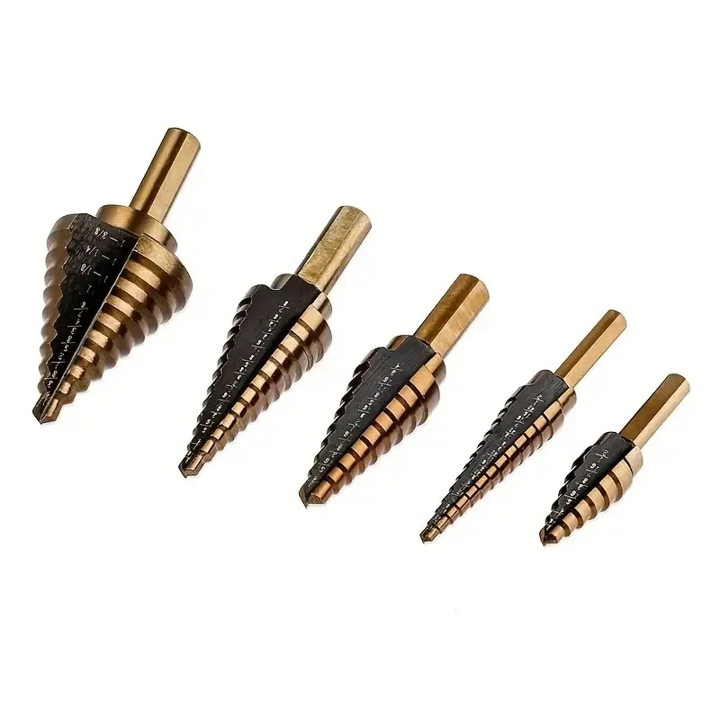 Carbon Steel Black Fillister H - đánh giá và giá Step Drill Bit Set Titanium Hss Cobalt