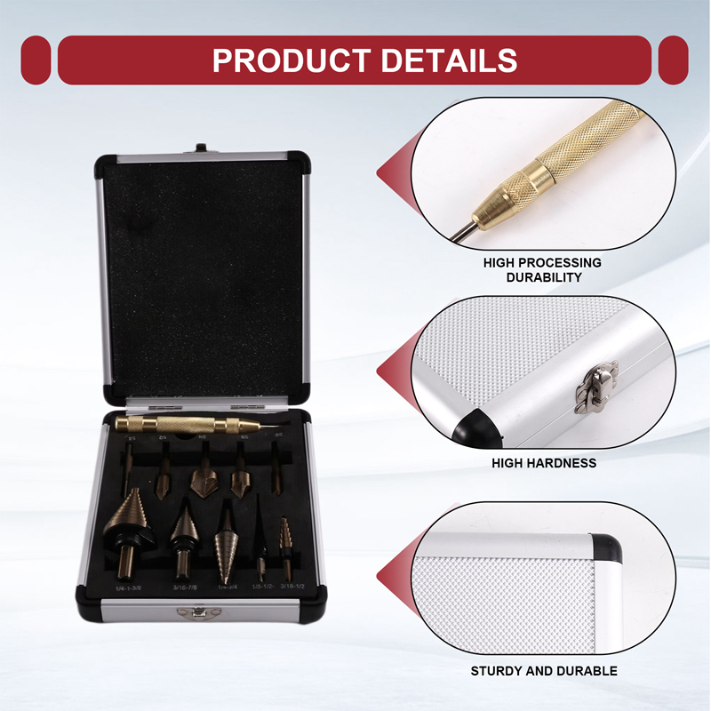A23T Step Drill Bit Set & Coun - đánh giá và giá Step Drill Bit Set Titanium Hss Cobalt