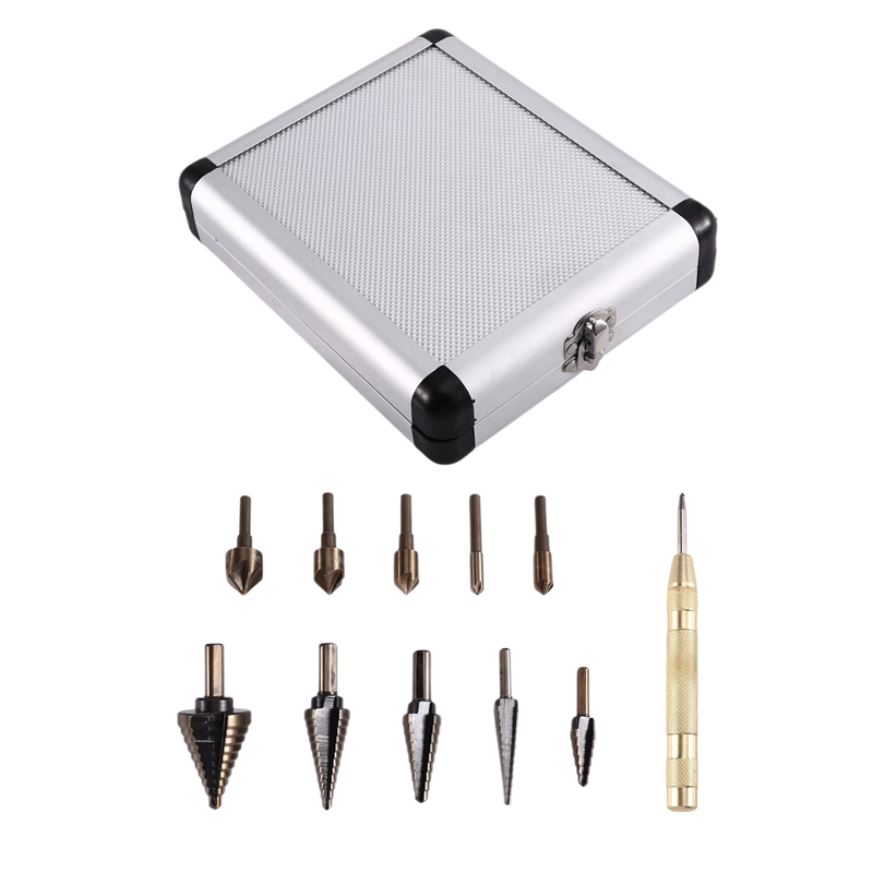 A23T Step Drill Bit Set & Coun - đánh giá và giá Step Drill Bit Set Titanium Hss Cobalt