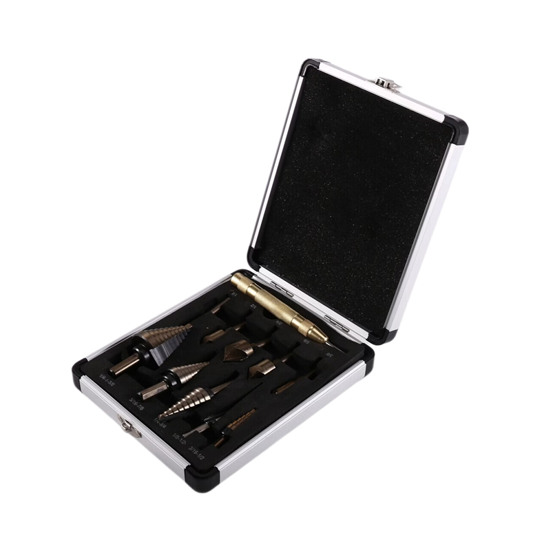 A23T Step Drill Bit Set & Coun - đánh giá và giá Step Drill Bit Set Titanium Hss Cobalt
