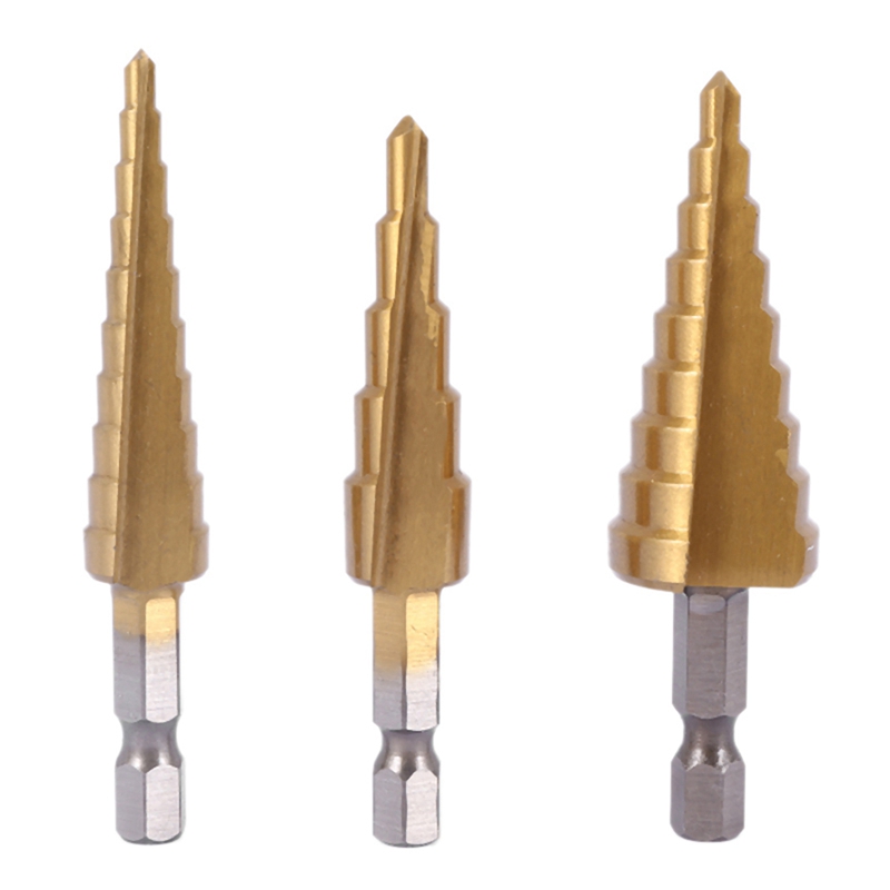 A23T 6 Pcs HSS Titanium Step D - đánh giá và giá Step Drill Bit Set Titanium Hss Cobalt