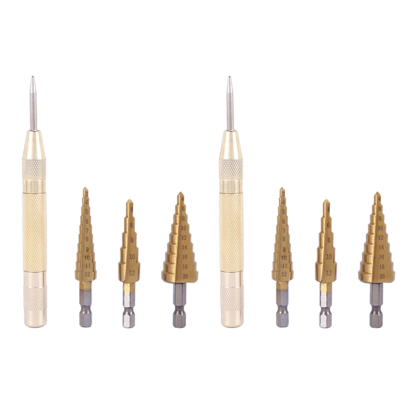 A23T 6 Pcs HSS Titanium Step D - đánh giá và giá Step Drill Bit Set Titanium Hss Cobalt