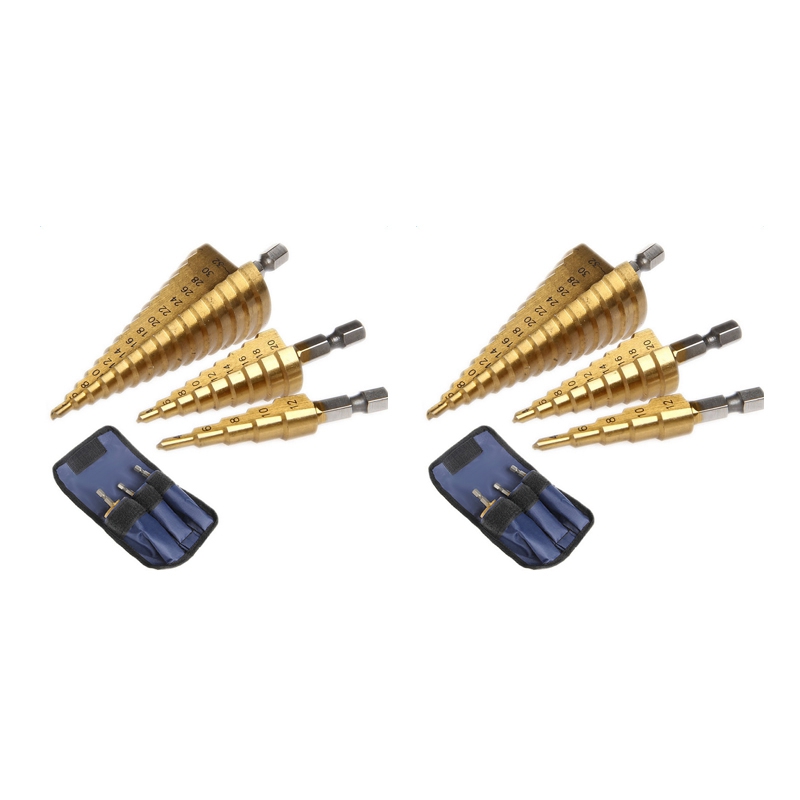 A23T 6Pc HSS Step Cone Taper D - đánh giá và giá Step Drill Bit Set Titanium Hss Cobalt