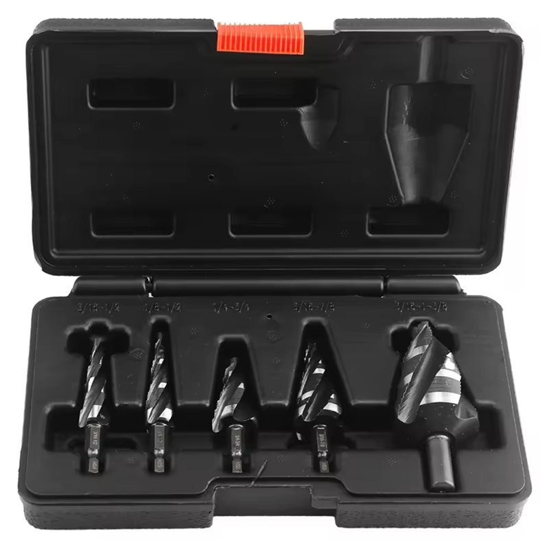 A74E-Five-Spiral-Flute Step Dr - đánh giá và giá Step Drill Bit Set Titanium Hss Cobalt