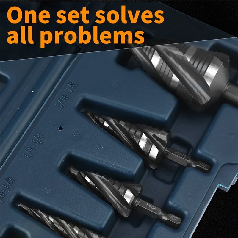 A74E-Five-Spiral-Flute Step Dr - đánh giá và giá Step Drill Bit Set Titanium Hss Cobalt