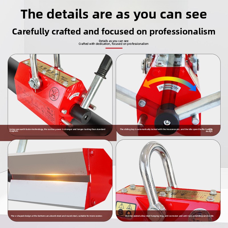 New Condition 600kg Steel Magn - đánh giá và giá Magnetic Lifter Permanent Crane Hoist 600Kg