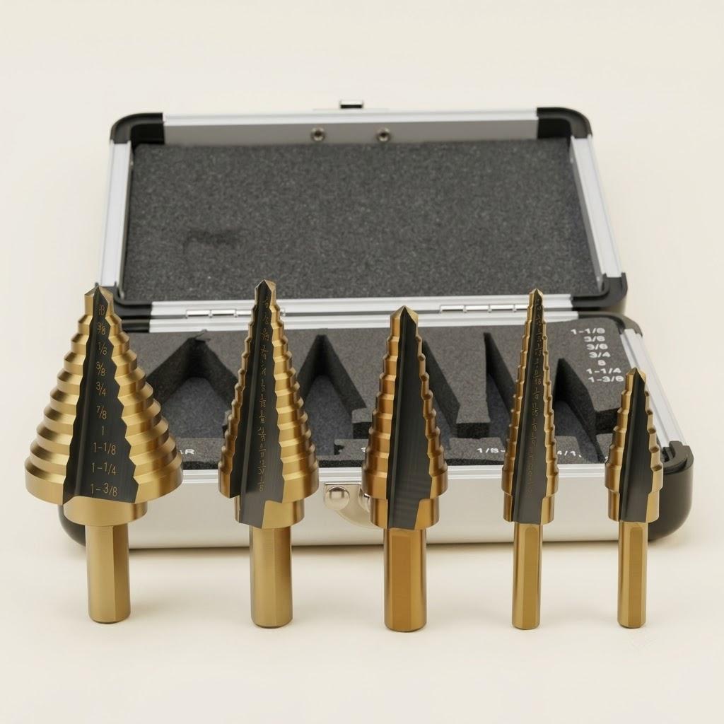 Professional Multi Size Step D - đánh giá và giá Step Drill Bit Set Titanium Hss Cobalt
